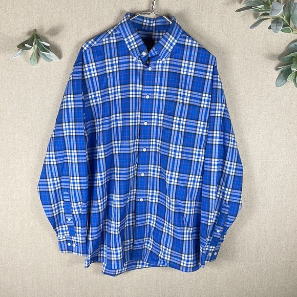 Jos. A. Bank Other - Jos. A. Bank > Blue Plaid Button Down Shirt Large